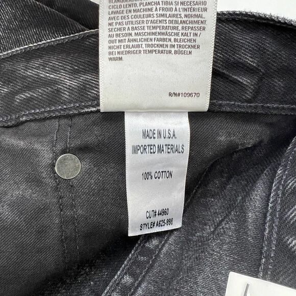 New Agolde Men US 38 Black Jeans Tapered Slim Fit Denim Washed Casual Cotton - Picture 13 of 14